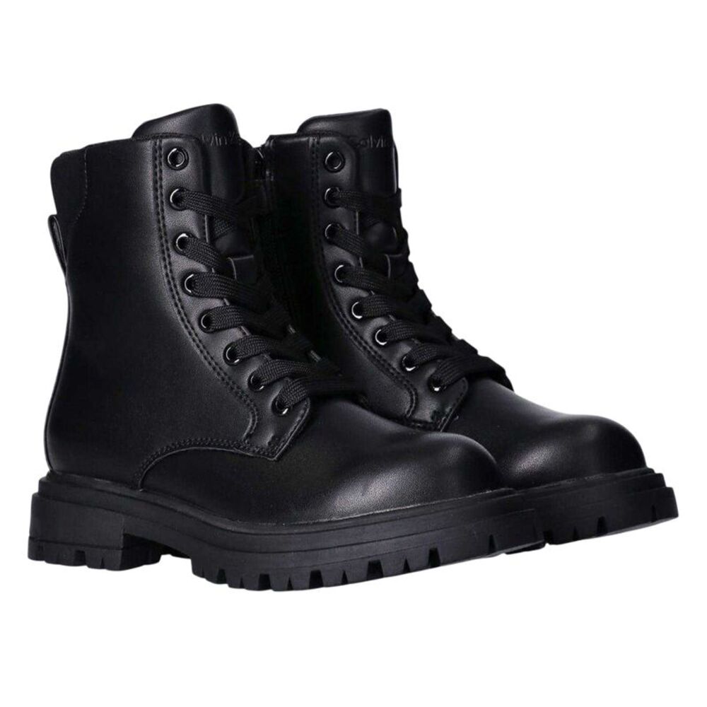 Calvin Klein Childrens/Kids Colleen Combat Boots / Black